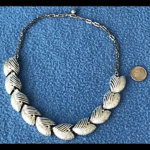 Brush Silver Open Lattice Hearts Necklace Choker